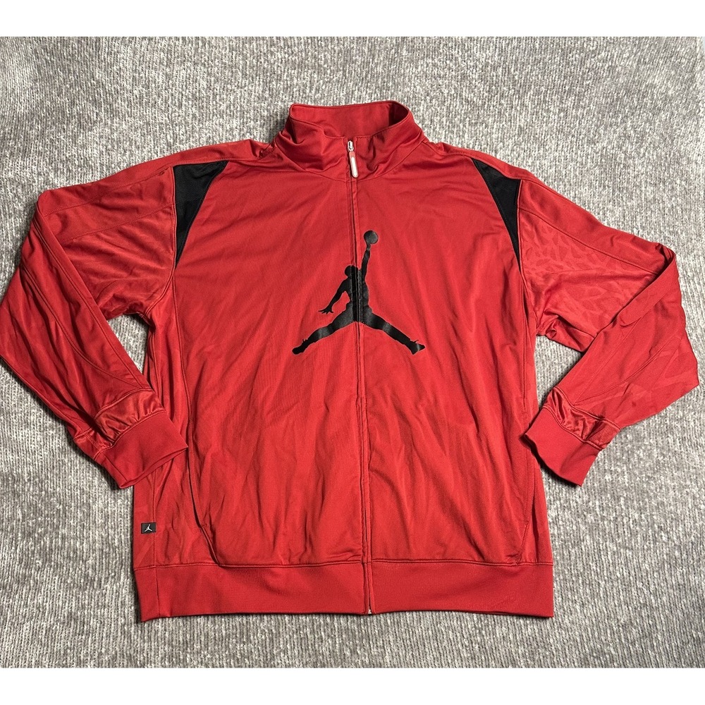 Jordan Jacket XXL Red Full Zip Track Jumpman Logo Men's Athletic Nike Air HTF